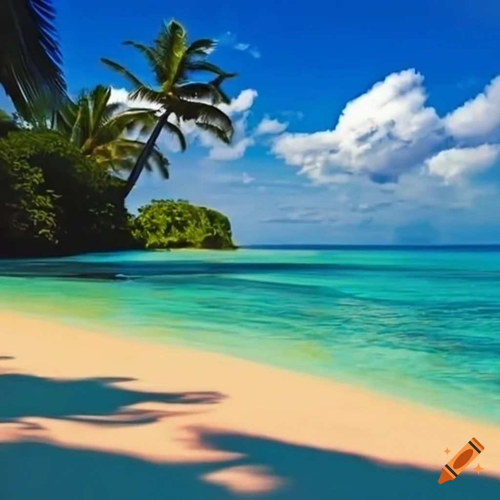 unexplored beach of a tropical paradise