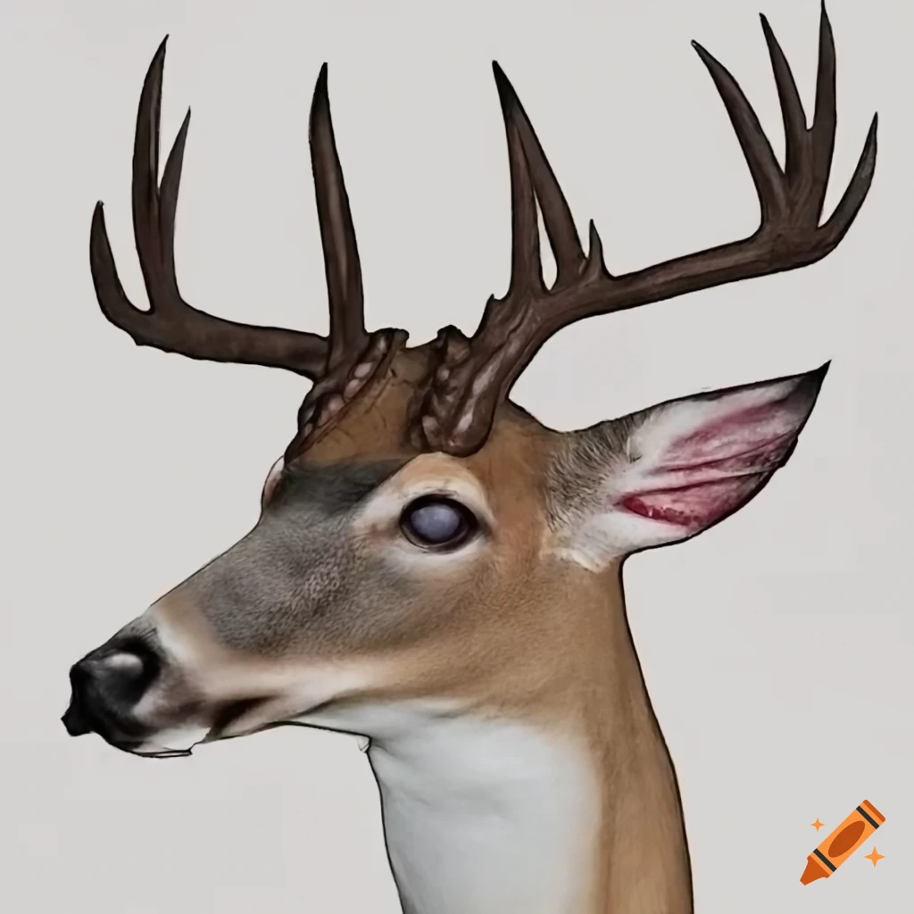 surreal depiction of a distorted deer
