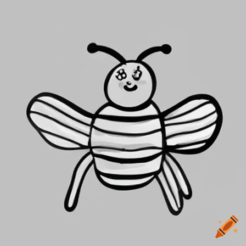 How to Draw a Bee - Easy Step by Step Drawing for Kids and Beginners