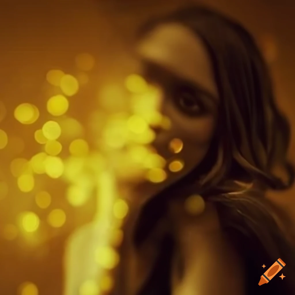 abstract photo of yellow bokeh lights