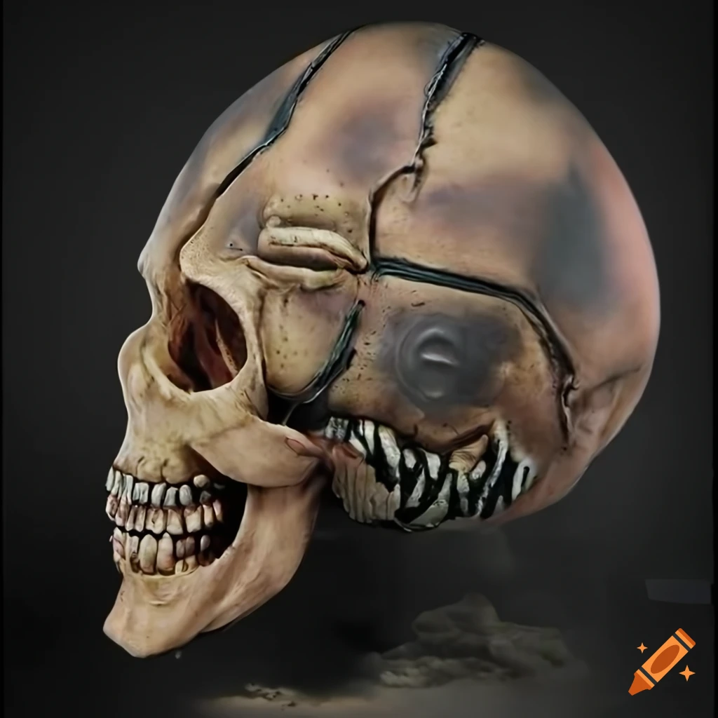 Hyperrealistic sculpture of a dead ox on Craiyon