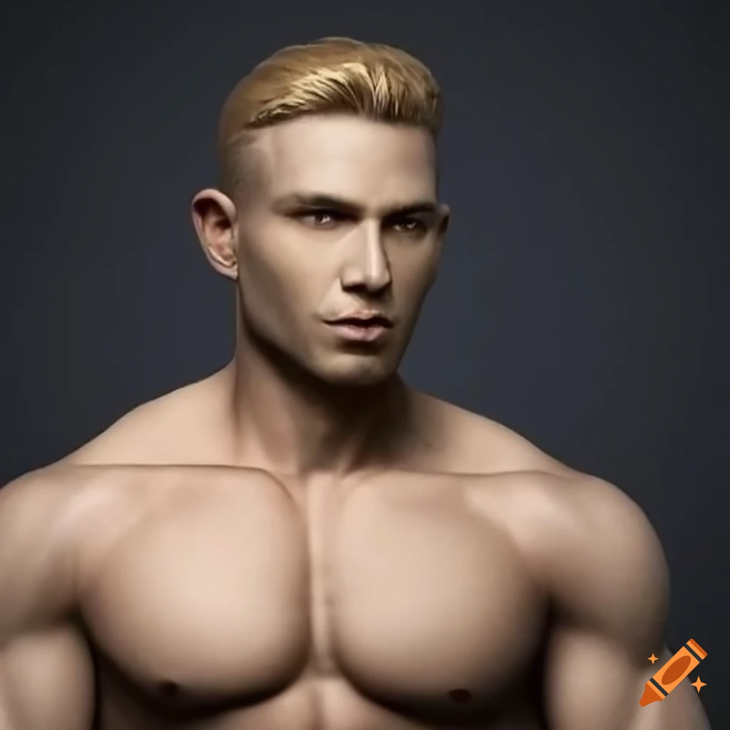 murky-coyote762: Create an 3D avatar of a confident and charismatic man  with a chiseled jawline, piercing eyes, and a strong, muscular body. His  hair is styled in a modern, trendy way, and