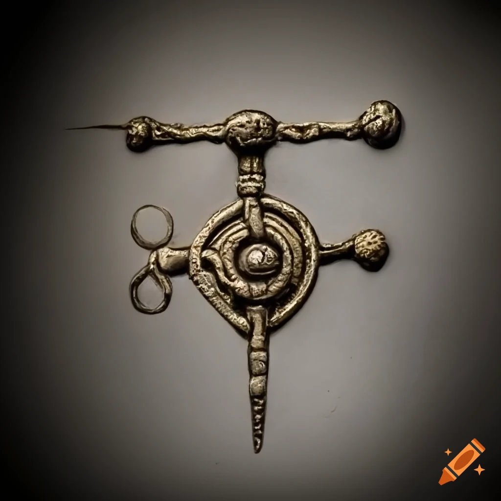 drawing of an ancient Roma fibula