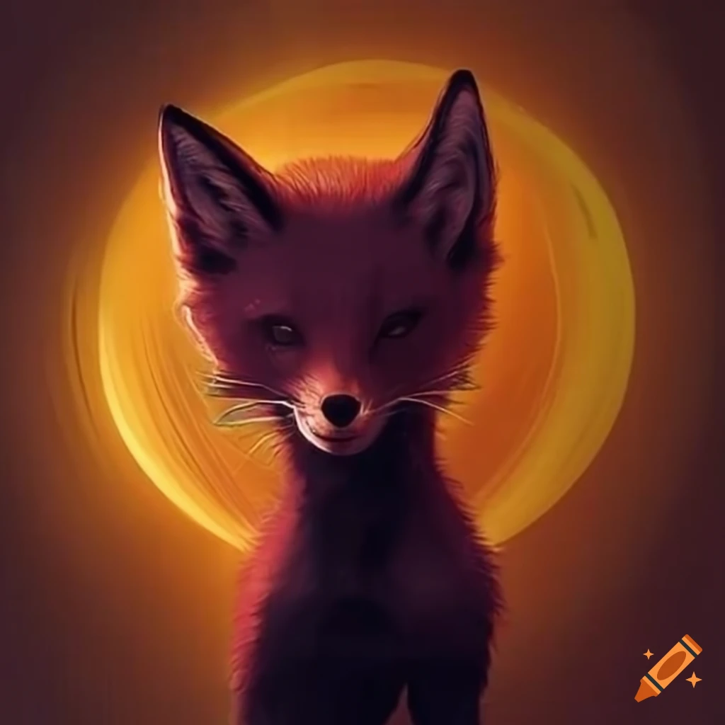 Image of a fox in the moonlight on craiyon