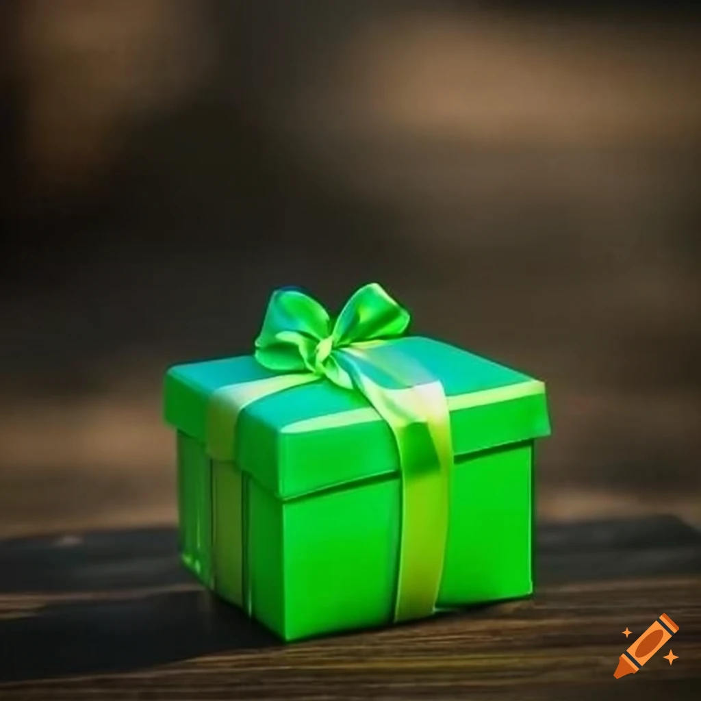 green birthday gift in a colonial town