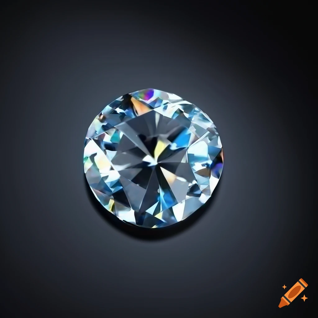 Stunning round cut diamond with beautiful refractions