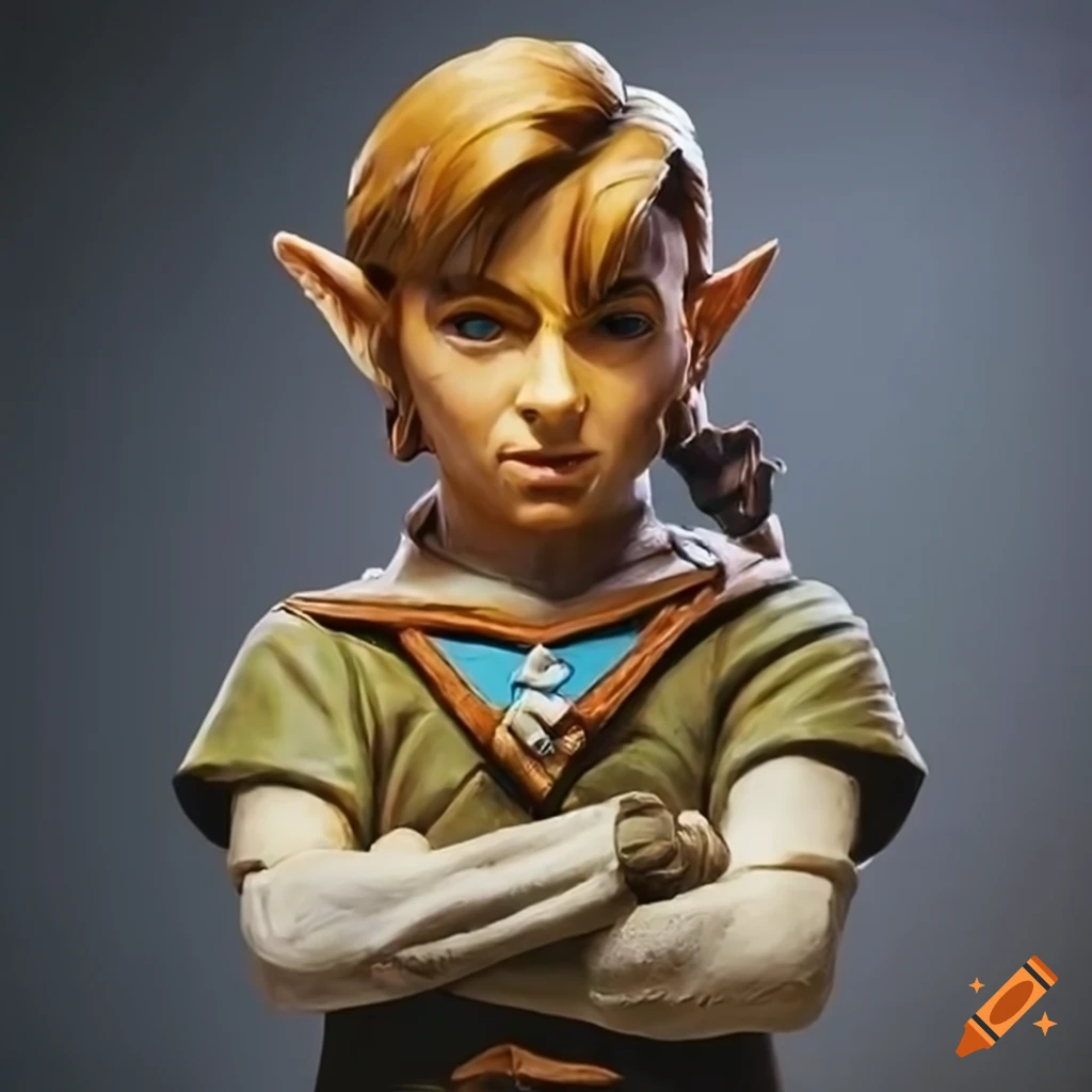 sculpture of Link from Hyrule by Norman Rockwell