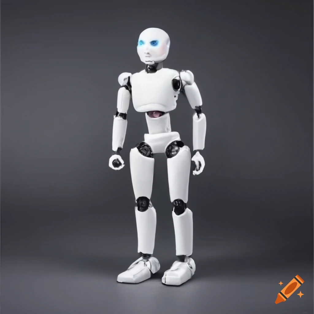 Humanoid robot action figure on Craiyon