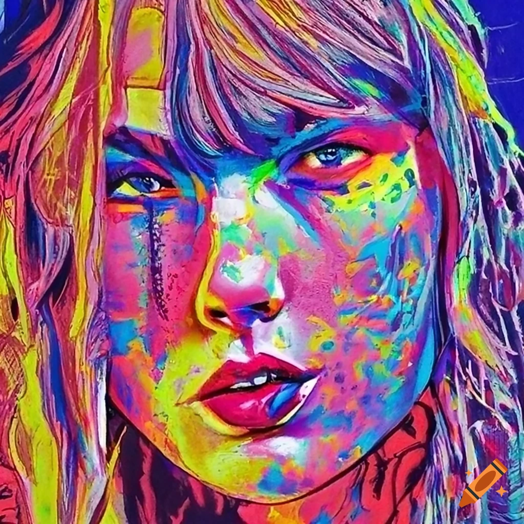 Portrait of taylor swift as a vogue model in the style of dc comics on Craiyon