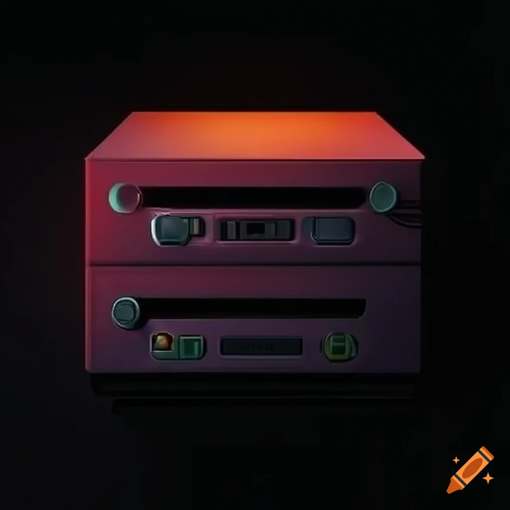 Illustration of a gaming console on Craiyon