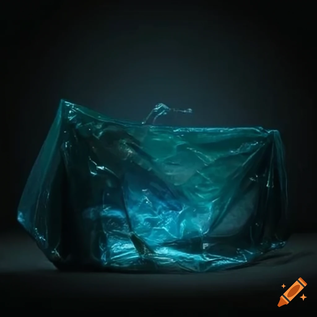 mountain of balled-up plastic film