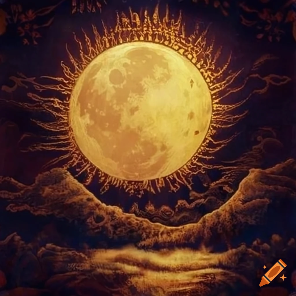 golden moon tapestry