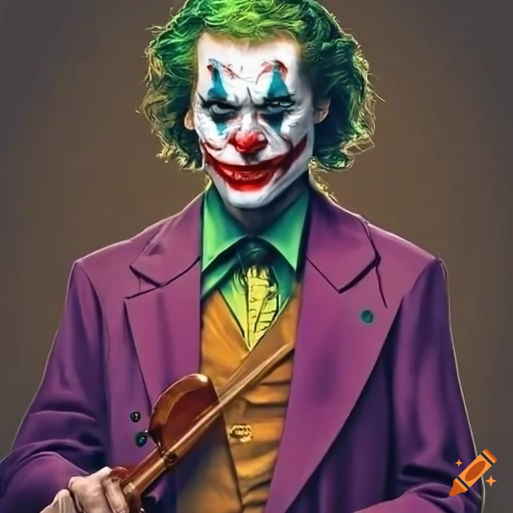 Joker playing a violin