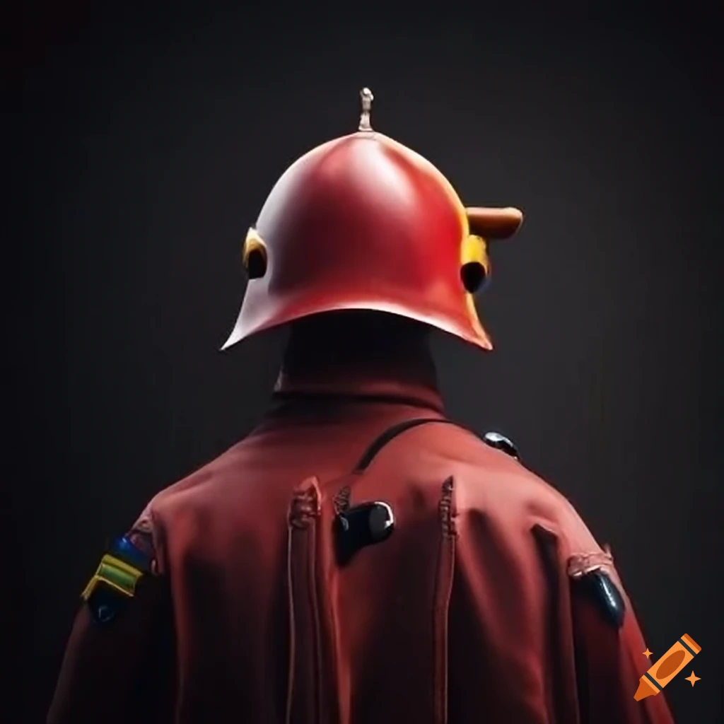 French firefighter in uniform