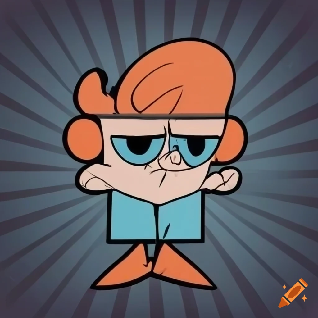 Vintage style of dexter's laboratory character in disney's cartoon ...