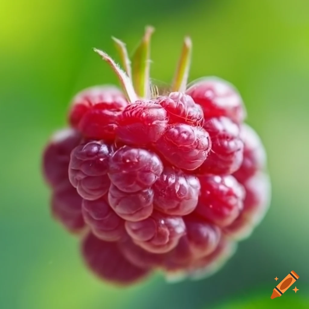 close-up of a raspberry