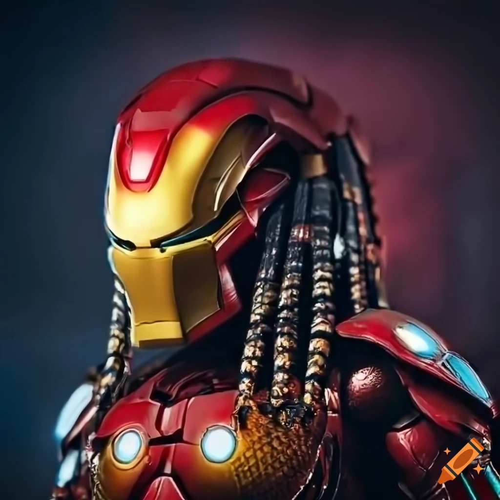 Predator Iron Man in a cinematic shot