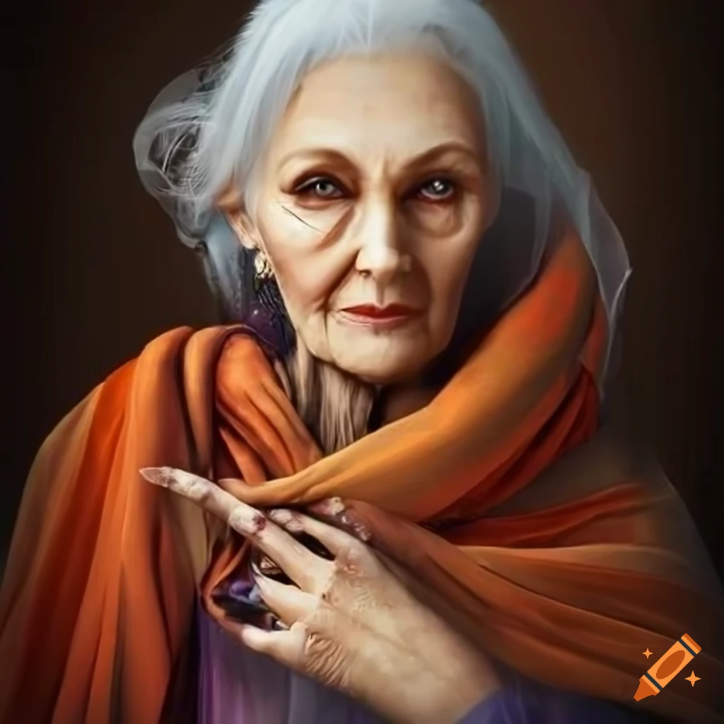 shawl old lady