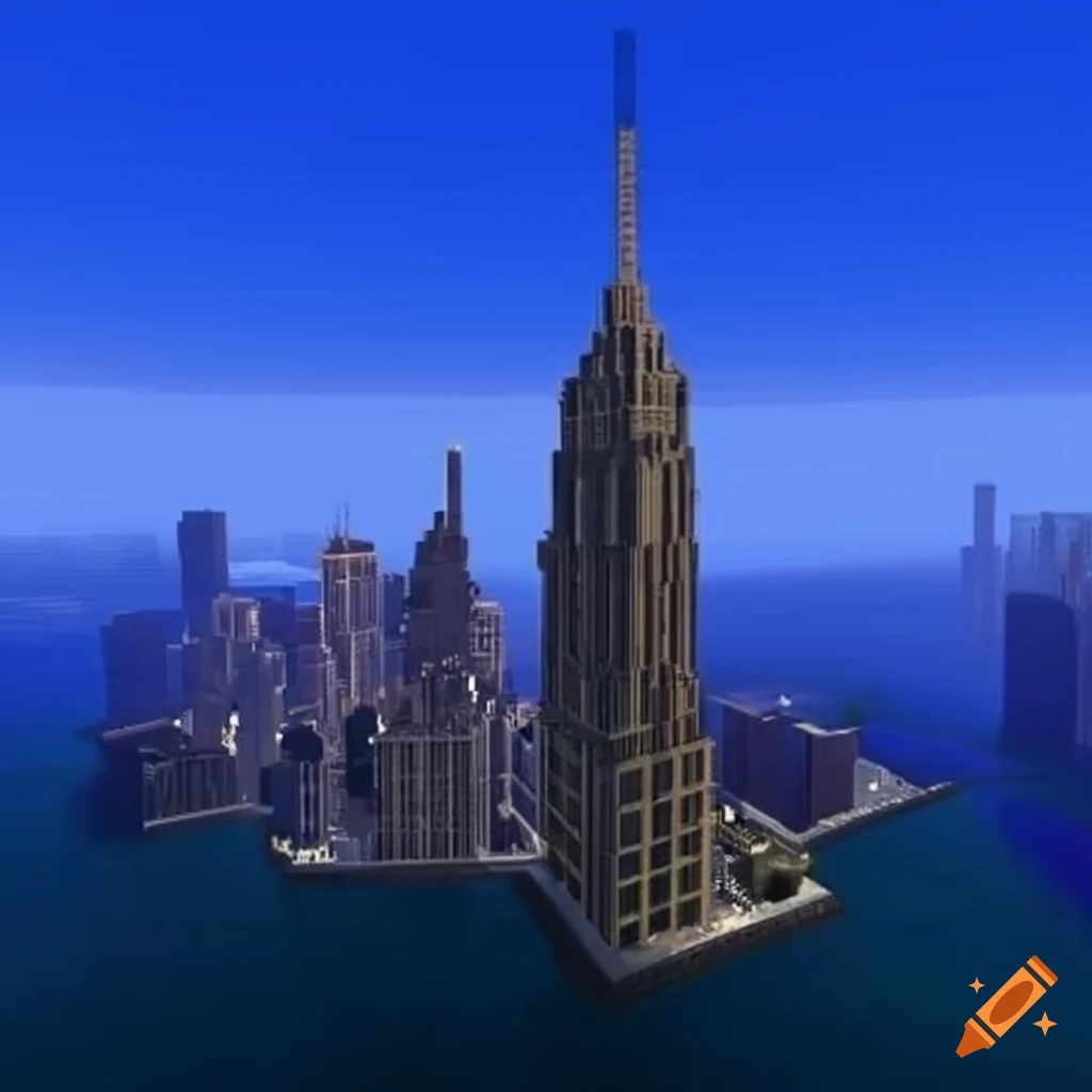 Minecraft version of new york city on Craiyon