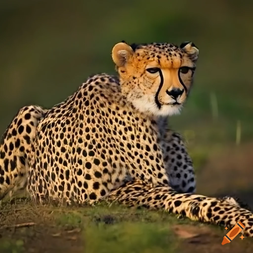 Asiatic cheetah in the wild
