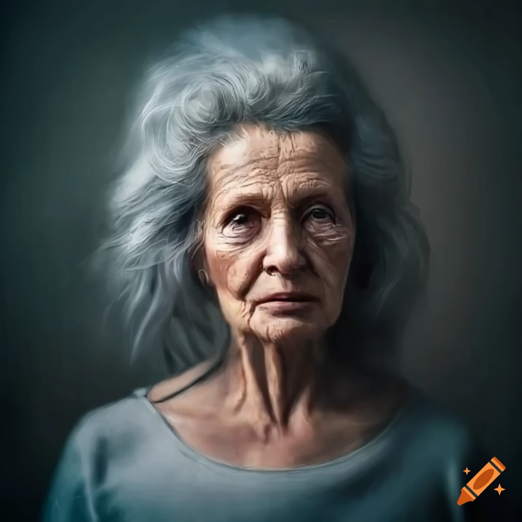 Diego Velazquez inspired painting of older woman's eyes