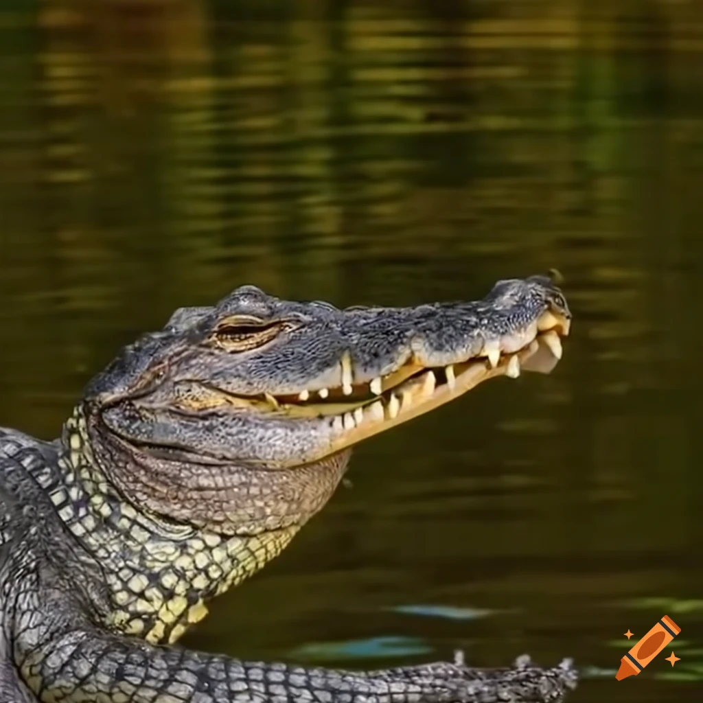 image of an alligator surrounded by wasps
