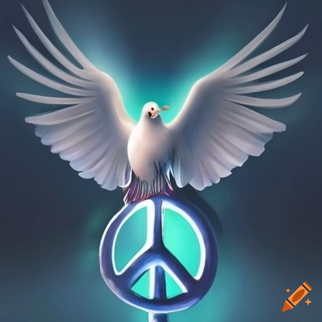 Peace Symbol With A White Dove On Craiyon