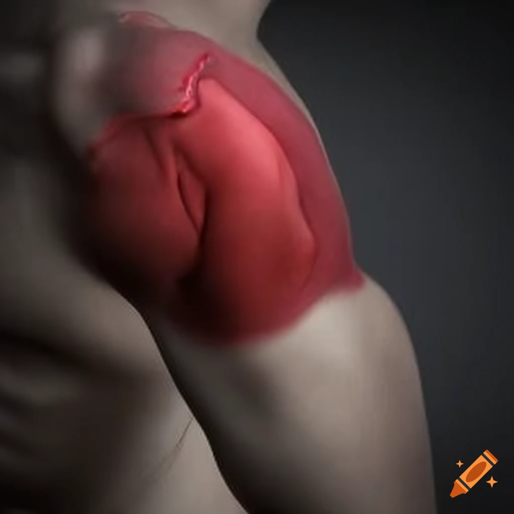 highlighted red shoulder injury