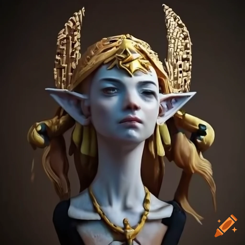 Beautiful priestess puppet designed by gods on craiyon