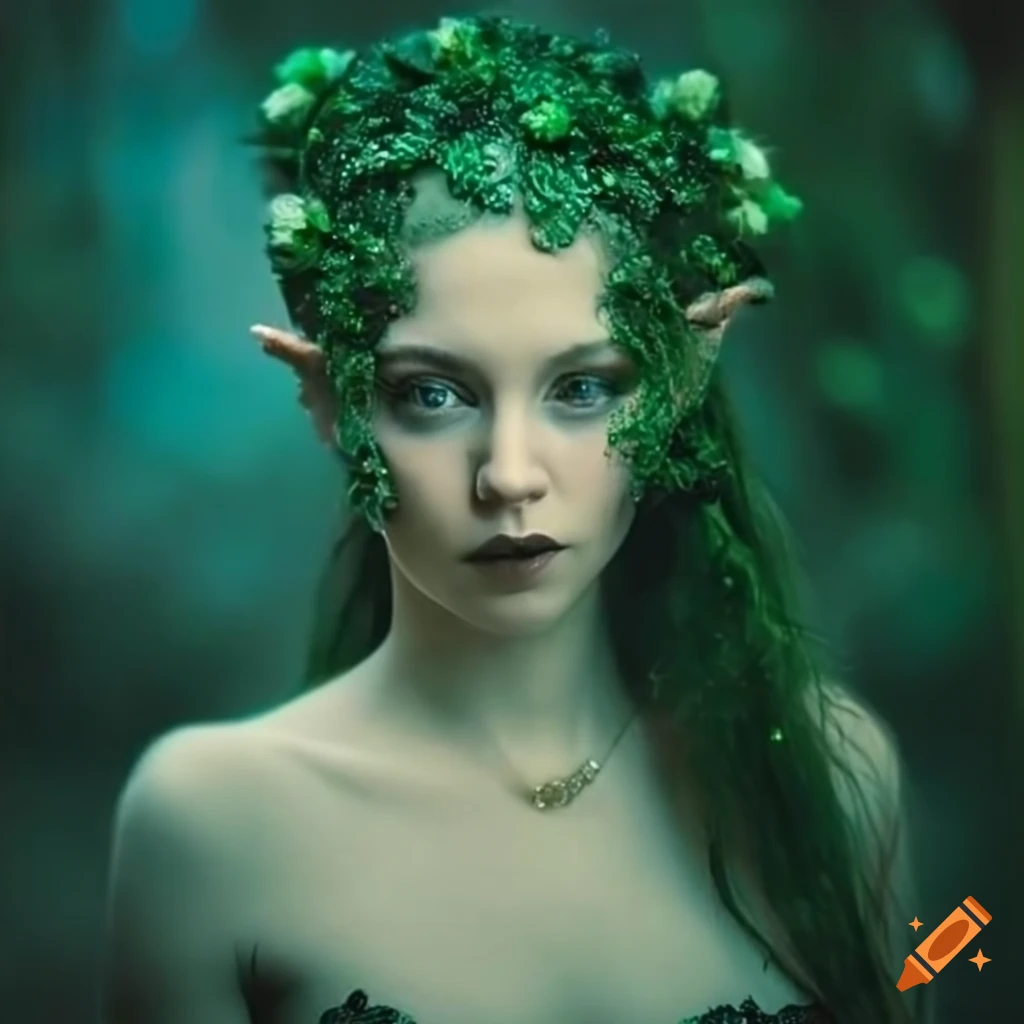 Photo Of A Young Dryad In A Ballroom