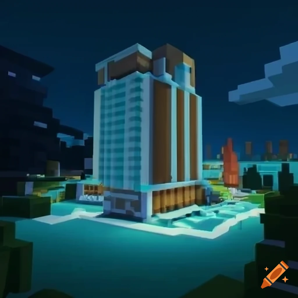 Minecraft hotel building