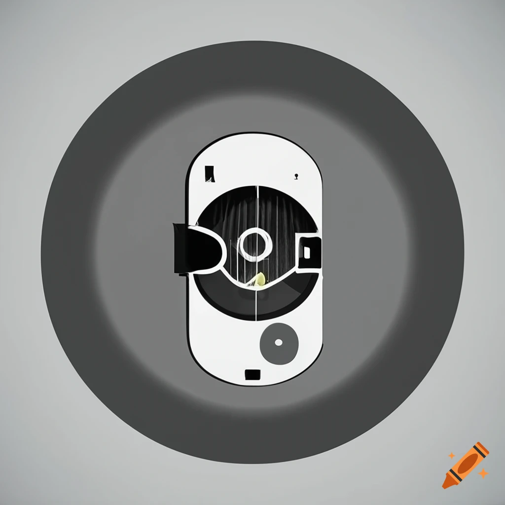 Monochromatic logo for a guitar tuner with smartphone integration on