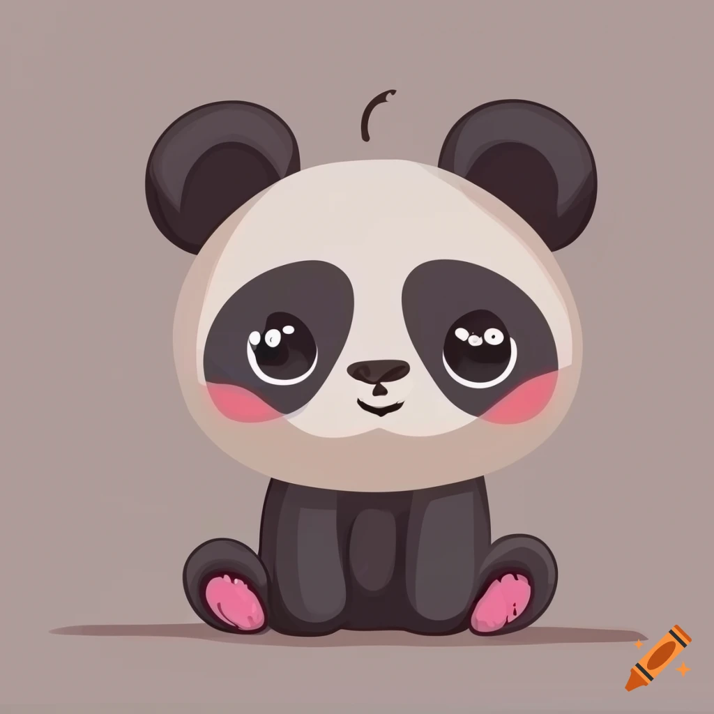 cute panda vector illustration