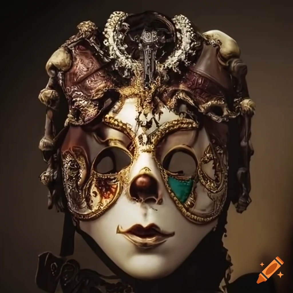 Colorful carnival masks on Craiyon