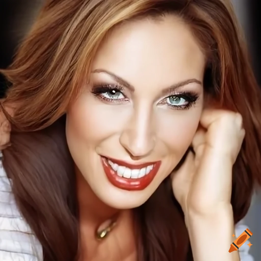 Closeup glamour portrait of darya folsom on Craiyon