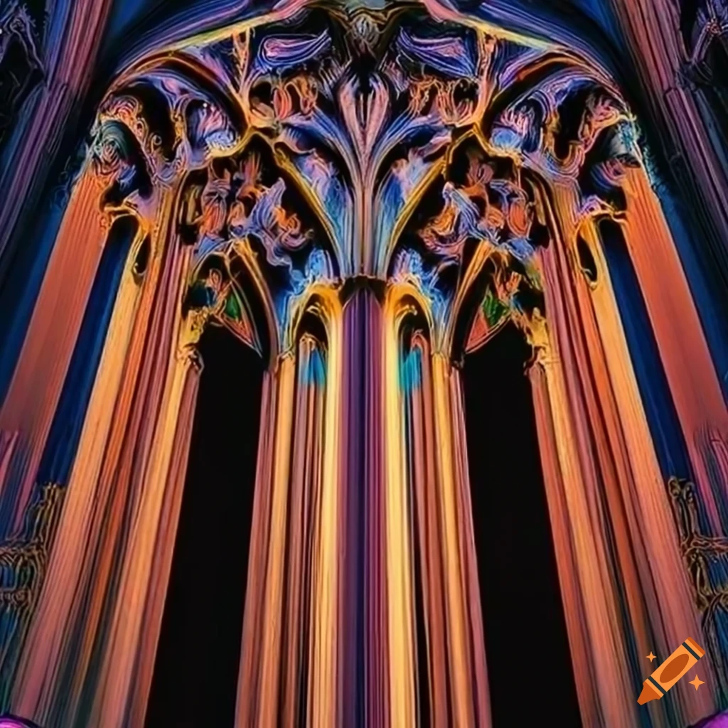 geometric abstract art of architectural elements