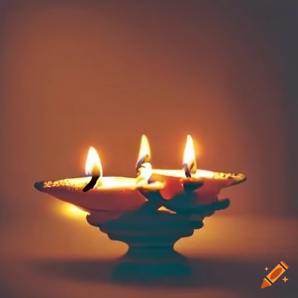 spectacularly lit Diwali lamps