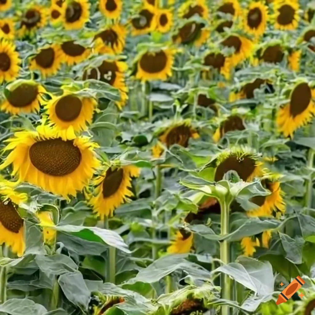 rainy-day-in-a-sunflower-garden-on-craiyon
