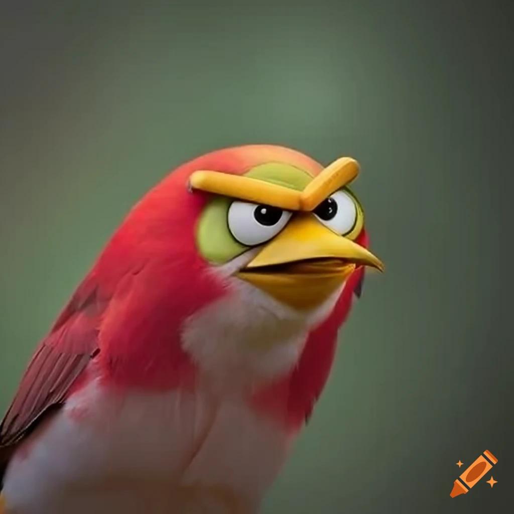 Cartoon Image Of An Angry Bird