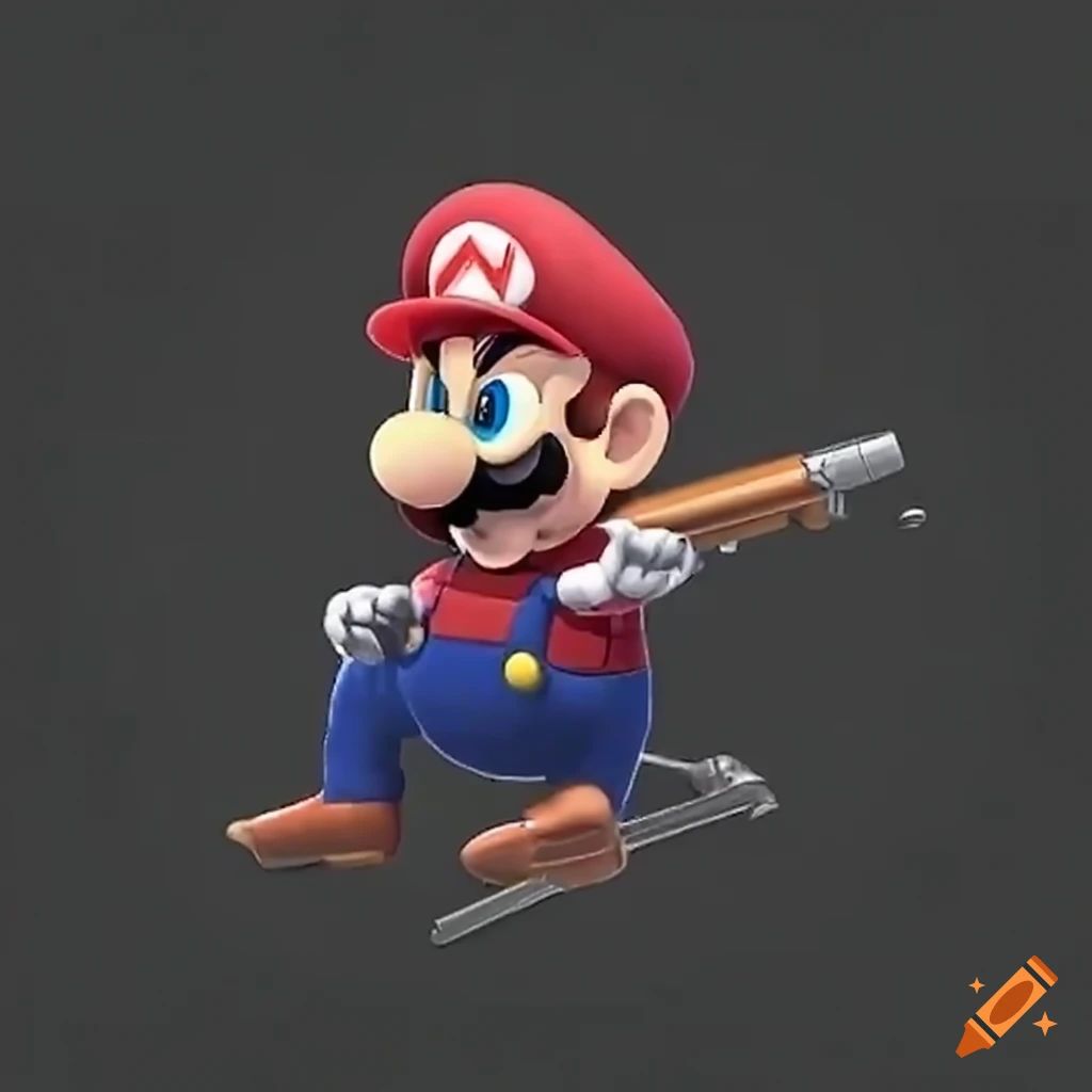 stickman doing a backflip in a Mario Kart with a shotgun