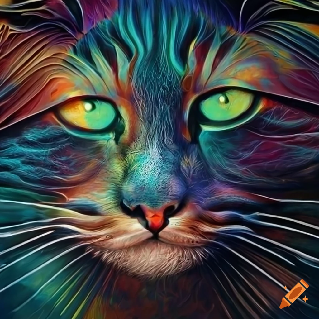 Diamond Painting Glow-in-the-dark Cat With Flowers 