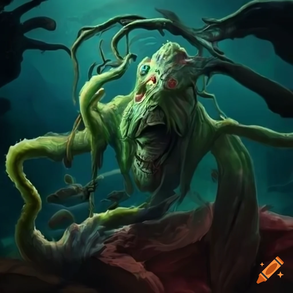 Image of an eldritch plant on craiyon