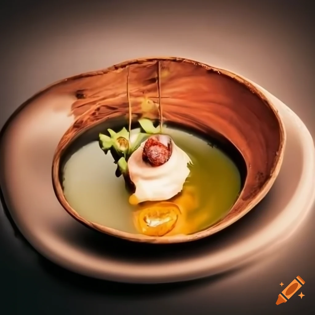 visuals of delicious gourmet dishes in a restaurant setting