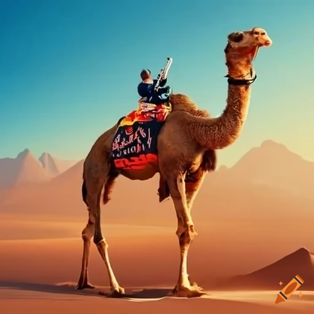 Max Verstappen on a camel