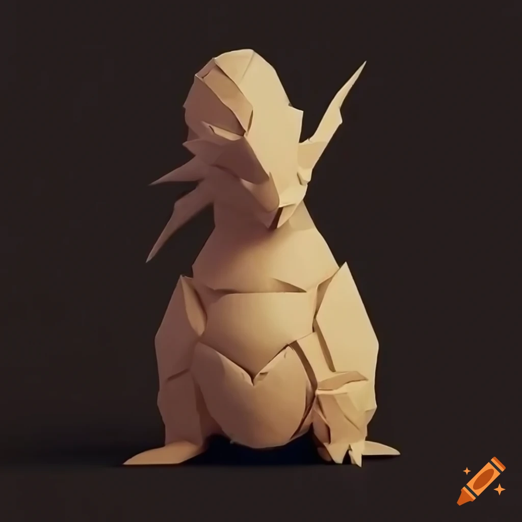 minimalist paper sculpture of a Zelda game