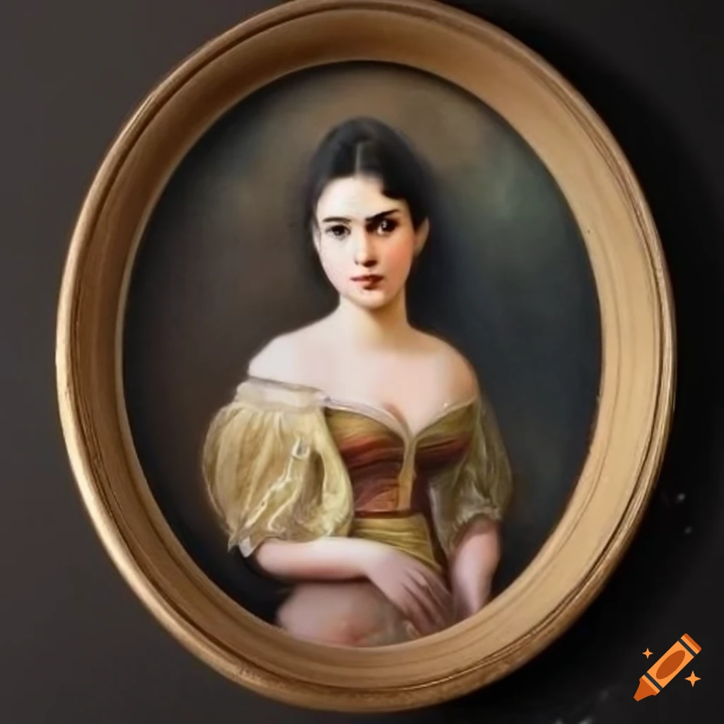 haunted house portrait of a brunette woman