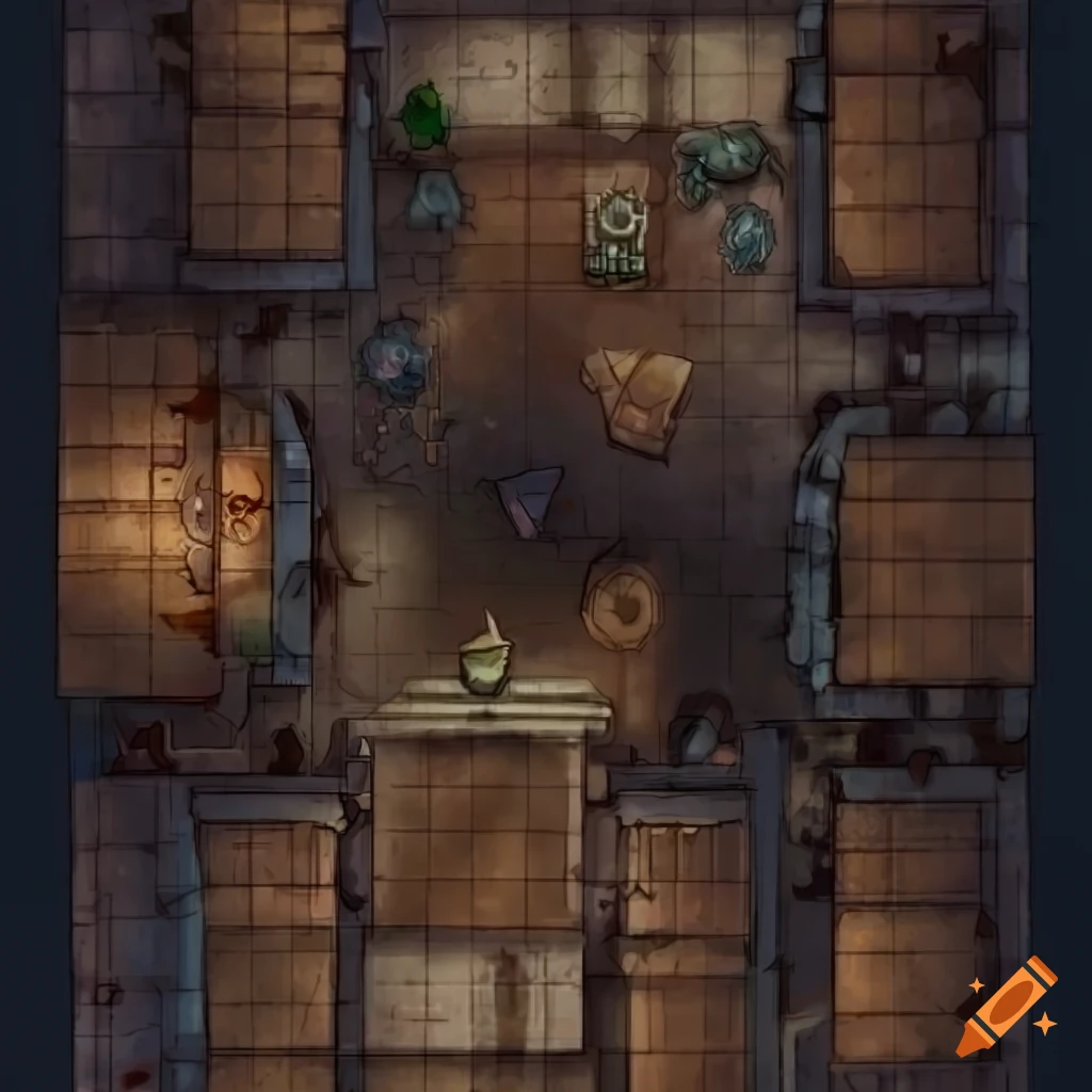 city streets battlemap for D&D