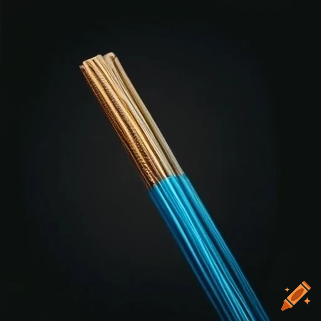 Watercolor painting of metal welding rod on Craiyon