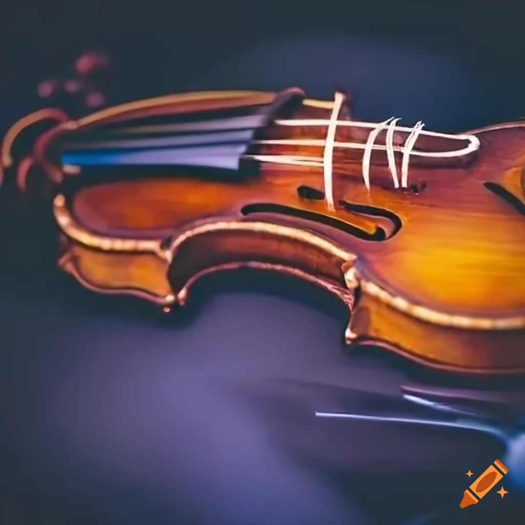 Violin performance in dubai at night on craiyon