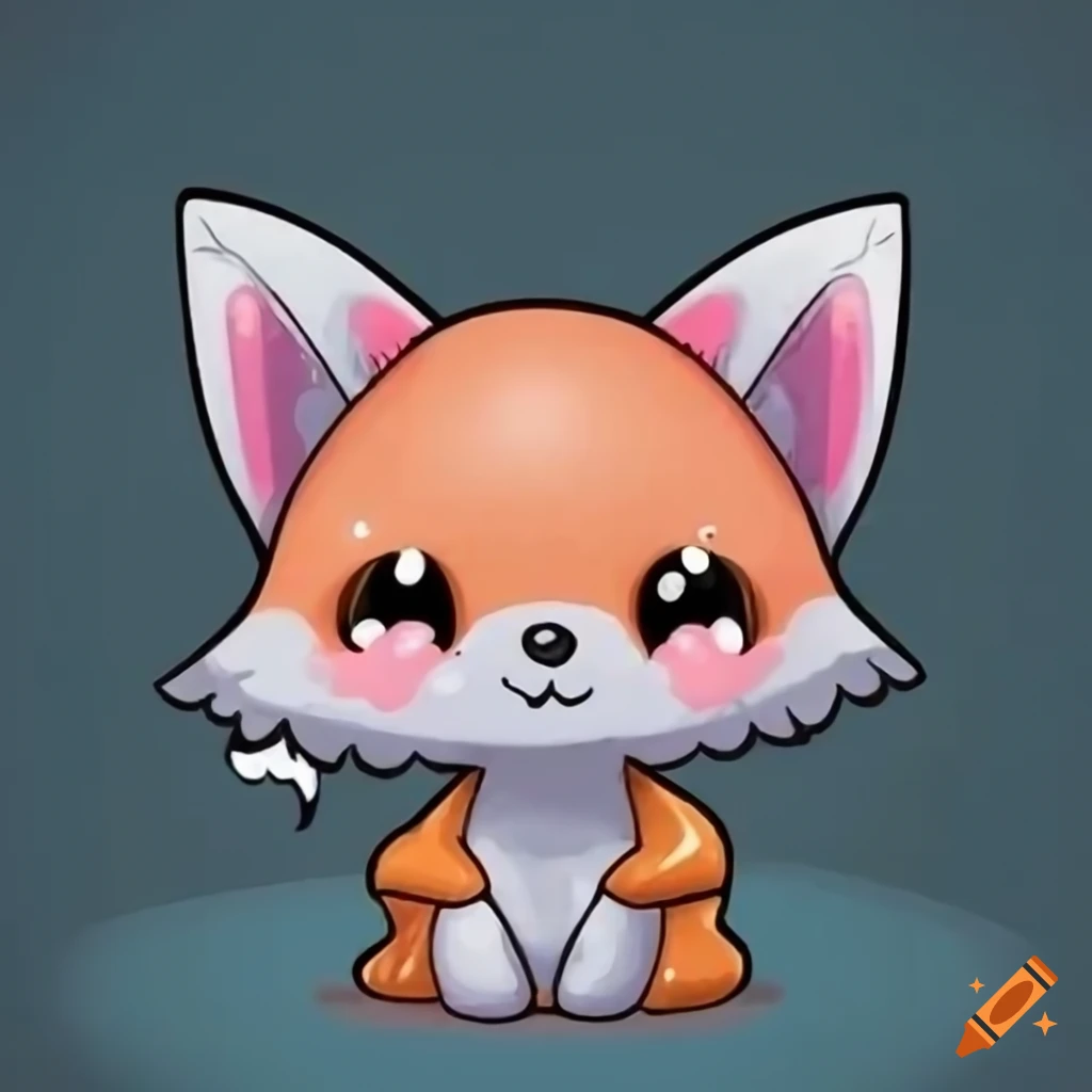 Ilustration of a cute zorro with colorful scarf on Craiyon